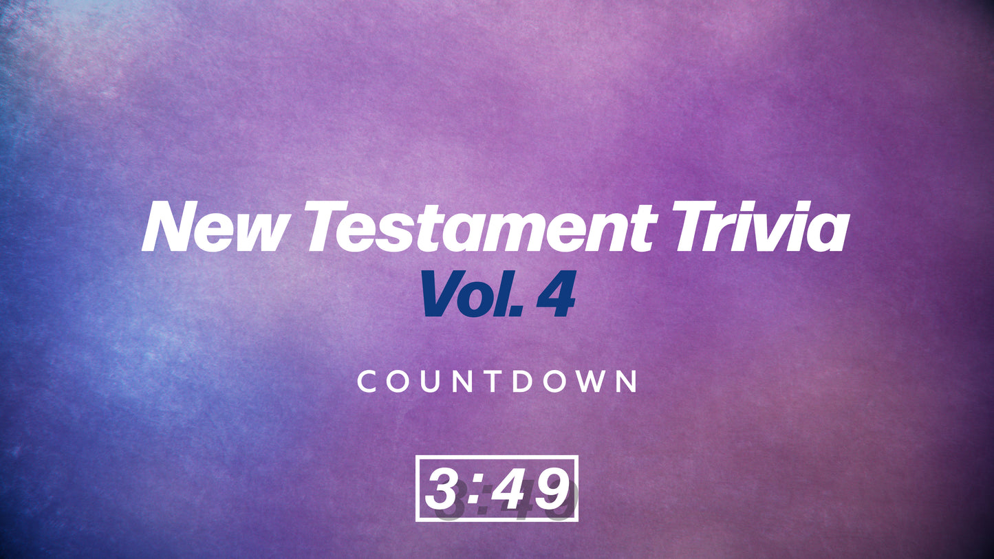 New Testament trivia Countdown Vol. 4