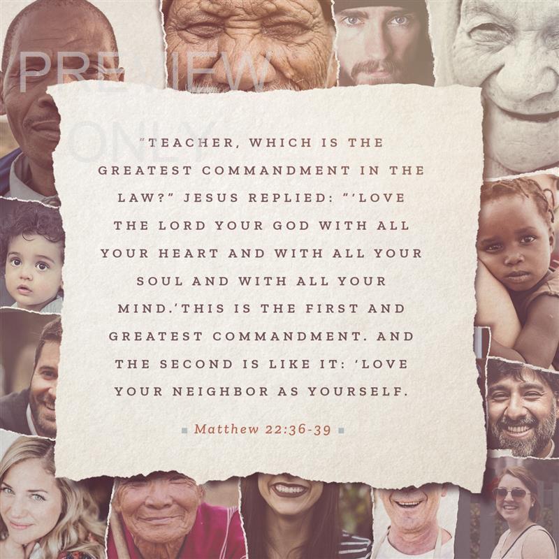 Love Your Neighbor Social Graphic Verse