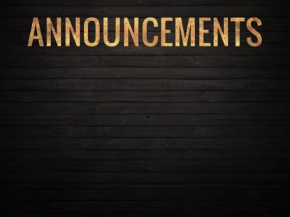 Wooden Glow Announcements Motion