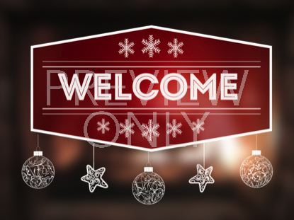 Christmas Fireplace Welcome Still