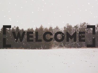 Winter Forest Frame Welcome 1