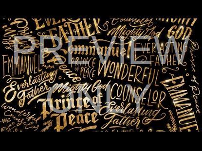 Jesus Christmas Names Gold