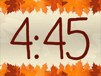 Thanksgiving Leaves Clock