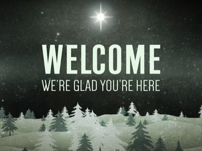 Christmas Forest Green Welcome Motion