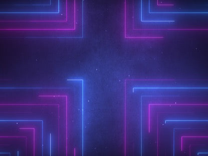 Neon Lines Cross Blue Pink