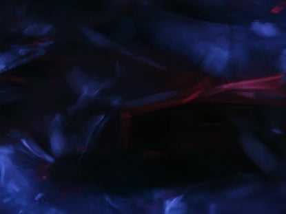 Sculpted Glass Red Blue Vertical Scroll