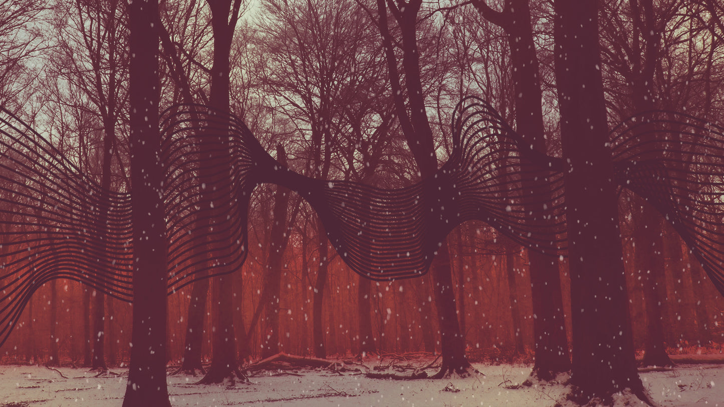 Christmas Ribbon Red Forest