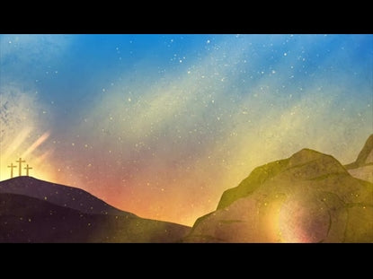 Beautiful Dust Easter Tomb And Crosses