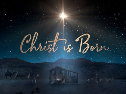Starry Night Nativity Christ Is Born
