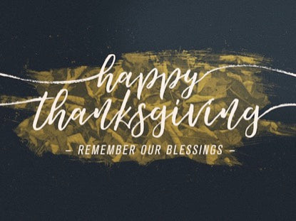 Brushed Leaves Happy Thanksgiving