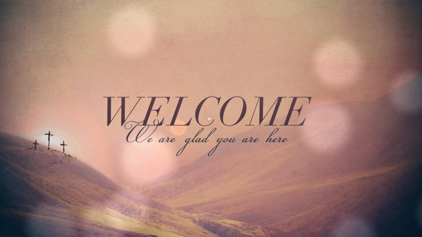 Sunset Crosses Welcome Still