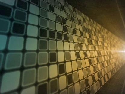 Mosaic Wall Blue Amber