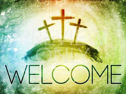 Colorful Crosses Welcome