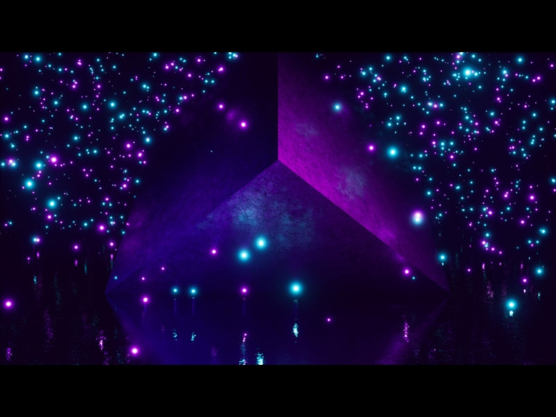 Fluorescent Teal Purple Float
