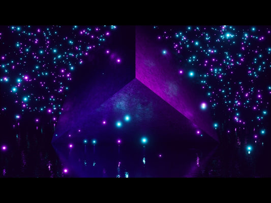 Fluorescent Teal Purple Float