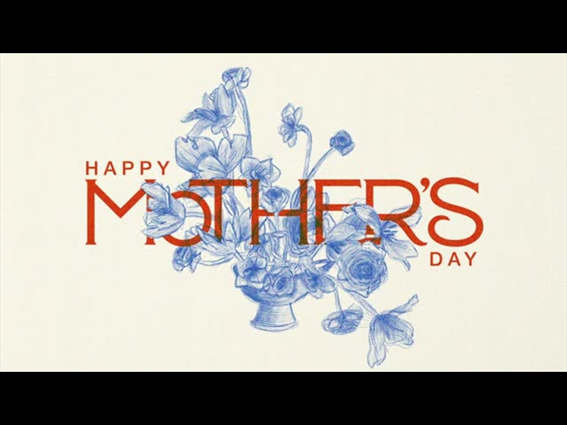 Floral Sketch Happy Mothers Day