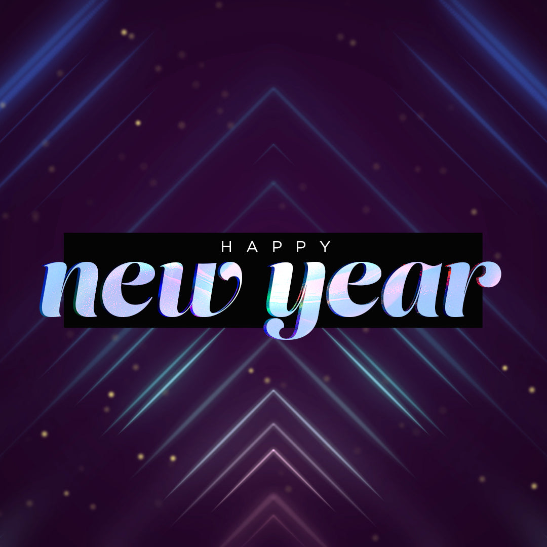 Happy New Year Fractal Glow