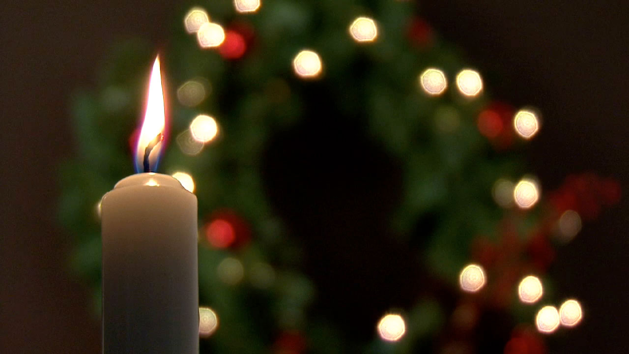 Candle And Wreath