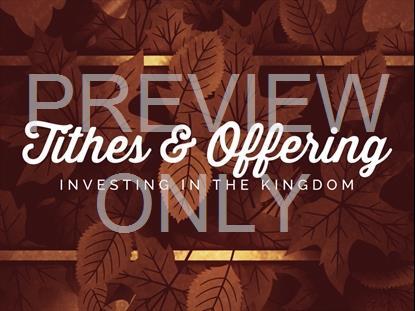 Harvest Gathering Offering Still