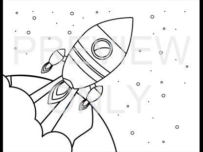 Space Adventure Coloring Page