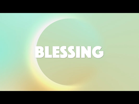 Abstract Modern Blue Orange Blessing Motion