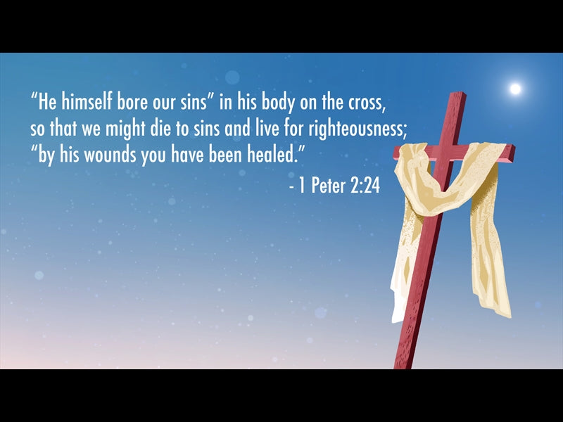 1 Peter 2:24 Cross Motion Background