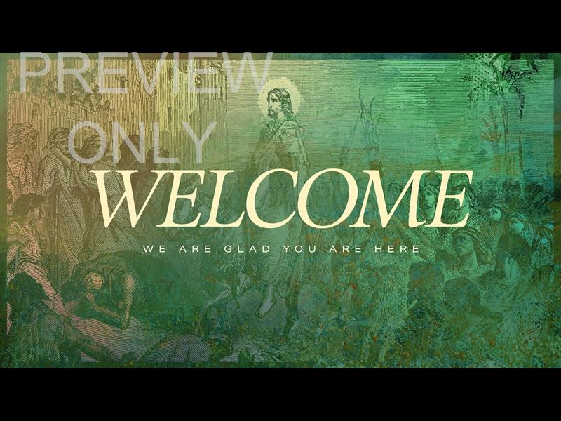 Easter Etching - Palm Sunday Welcome Title Still