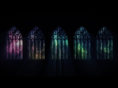 Rainbow Stained Glass Row