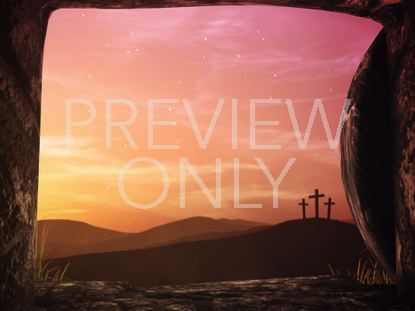 Easter Sunrise Tomb Crosses