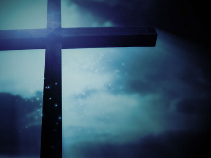 Calvarys Cross Blue