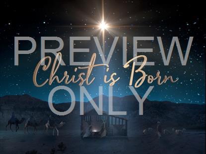 Starry Night Nativity Christ Is Born Still