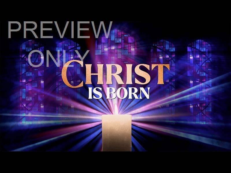 Advent Stained Glass Christ Is Born Still