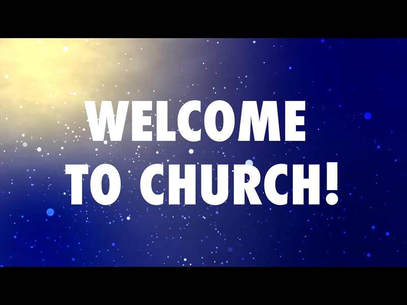 Welcome To Church - Abstract Particles On Blue