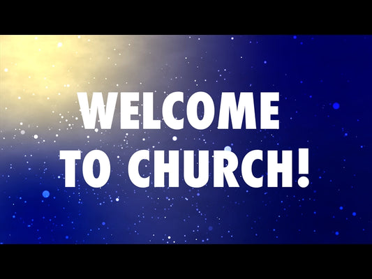 Welcome To Church - Abstract Particles On Blue