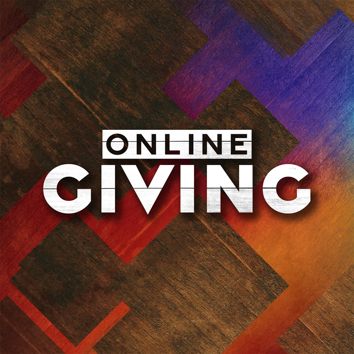 Woodgrain Gradients Social Graphic Online Giving