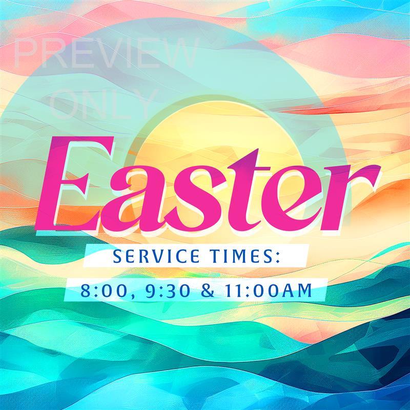 Easter At Your Church Social Graphic Title