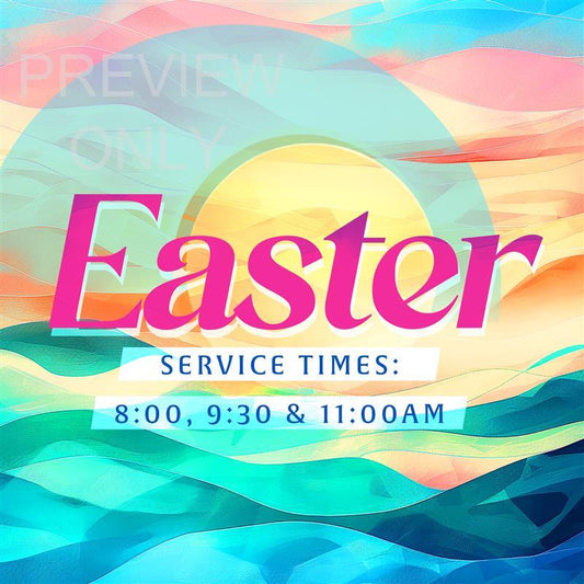 Easter At Your Church Social Graphic Title