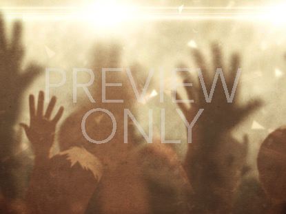 Worship Crowd Hands Gold