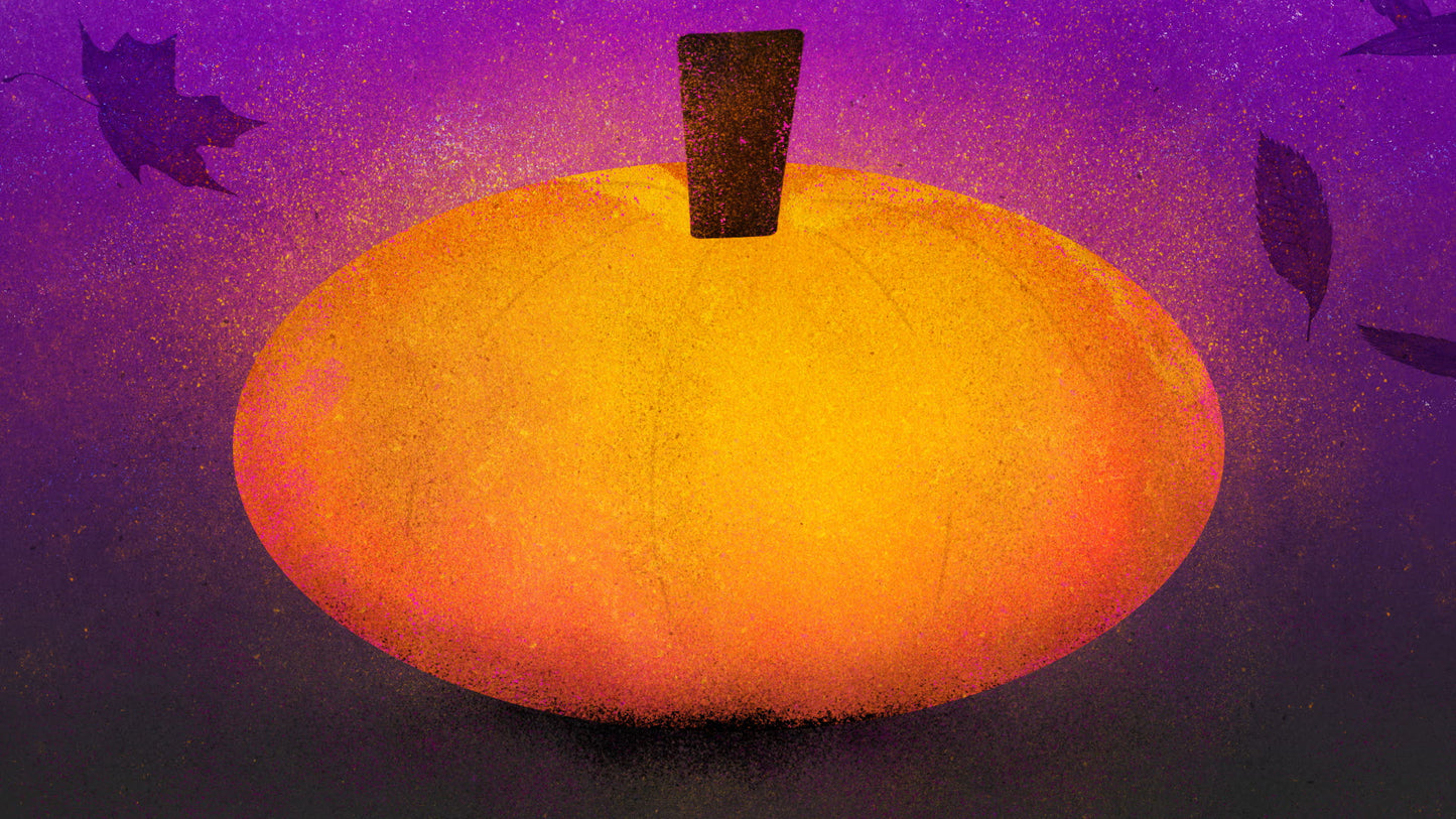 Painted Autumn Pumpkin 02