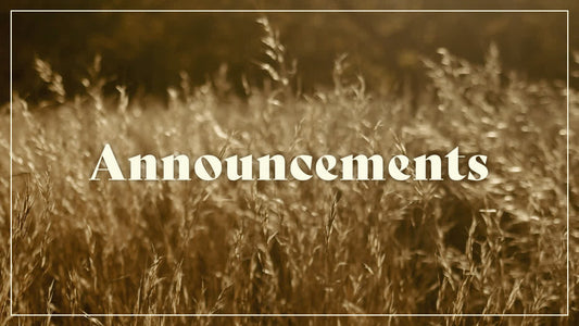 Autumn Meadow Announcements