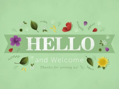 Floral Motif - Hello And Welcome