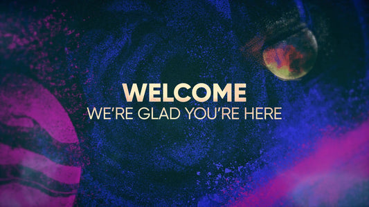 Painted Cosmos Welcome Still