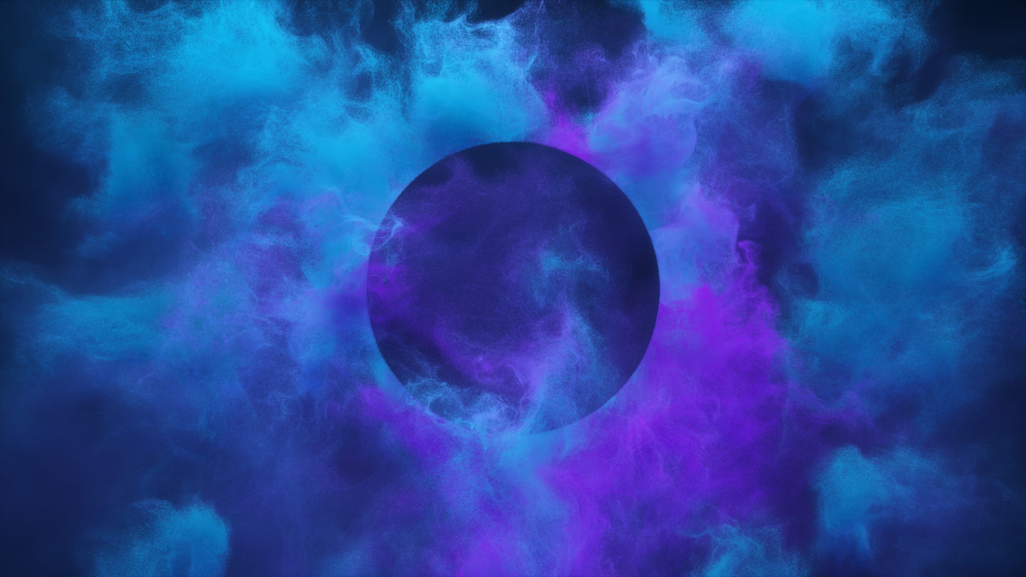 Color Blast: Purple Teal Circle