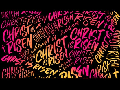 Christ Is Risen Pink Yellow