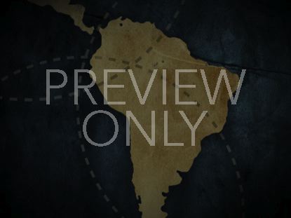 Blue World Map South America