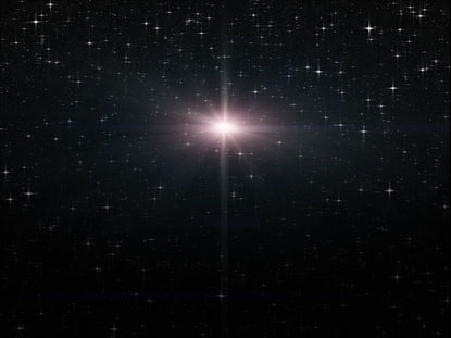 Giant Star In Night Sky Loop