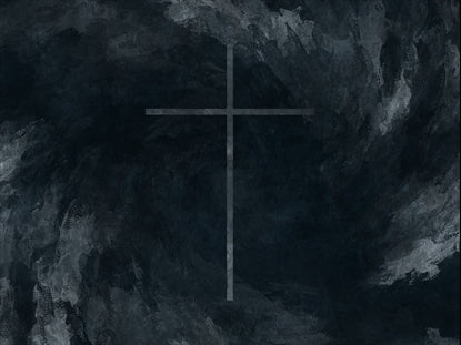 Paint Swirl Grey Cross