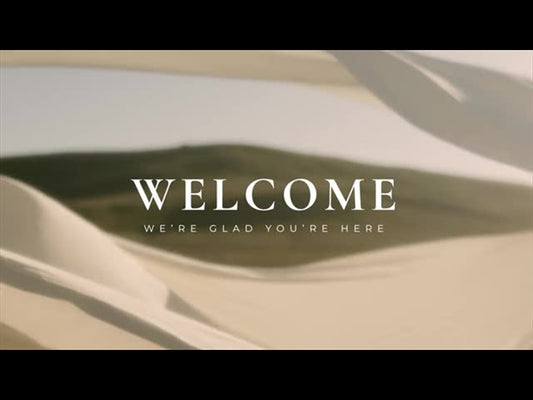 Banner Flow Motion - Welcome We're Glad You're Here