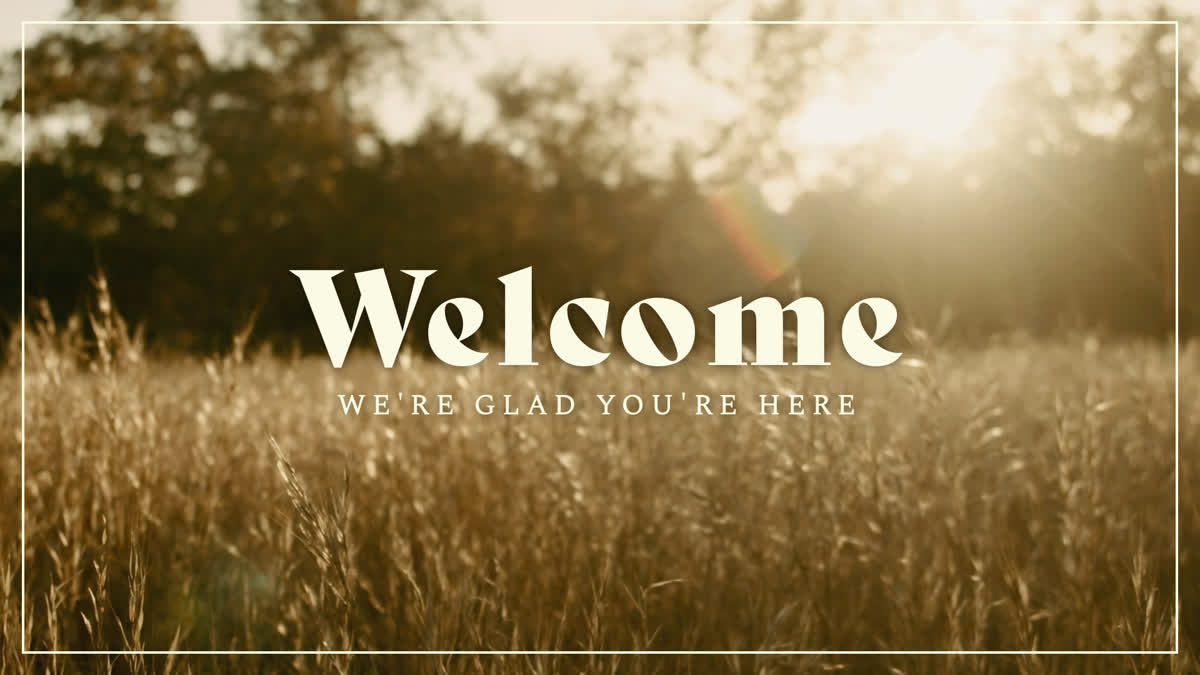 Autumn Meadow Welcome Were Glad You're Here