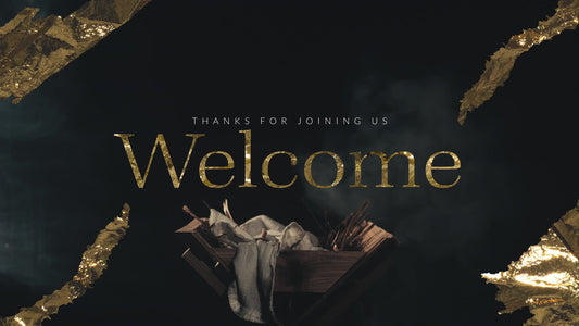Nativity Manger Welcome Still